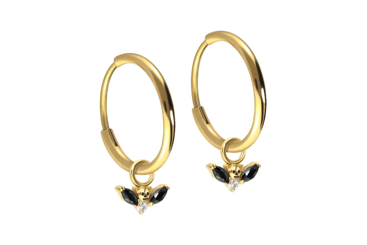 Titan Ohrclicker Creolen FLEDERMAUS von Piercingline